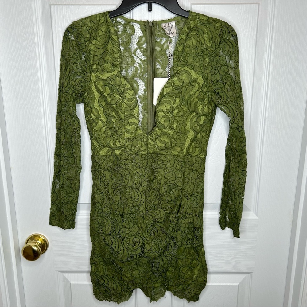 Angel Biba Shannon Green Lace Dress Size 8 NWT‎